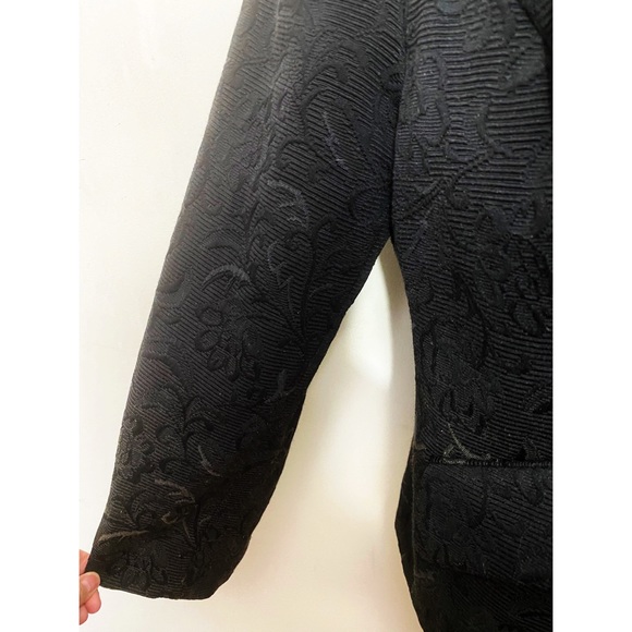 RUBY RD. Retro style faux fur collar textured fabric 3 button blazer jacket 16 - Picture 4 of 9